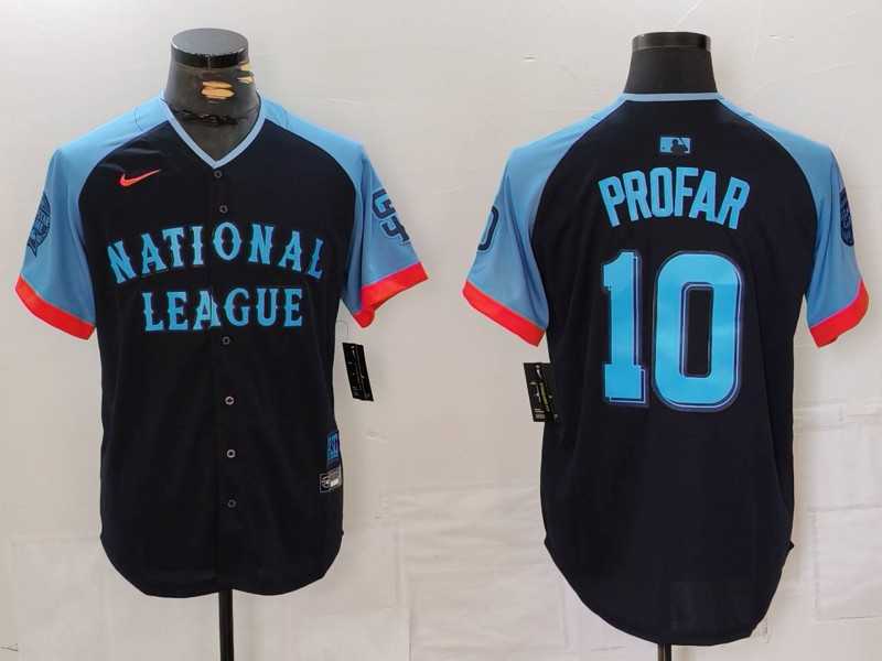 Mens San Diego Padres #10 Jurickson Profar Navy 2024 All Star Limited Stitched Jersey->2024 mlb all-star->MLB Jersey